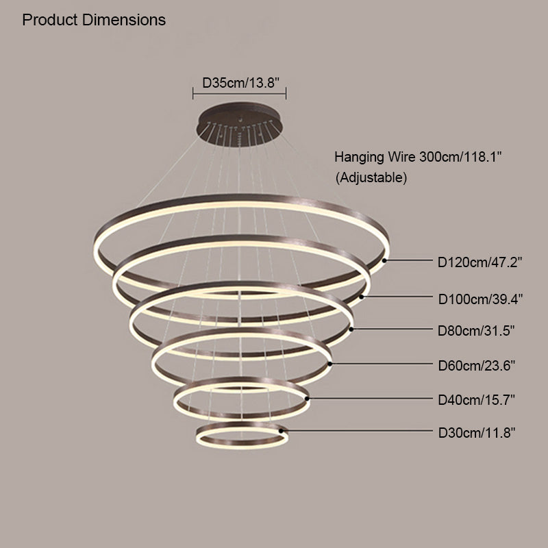 Diff Tiered Ring Chandelier-DF2159