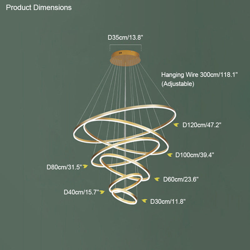 Diff Tiered Ring Chandelier-DF2159