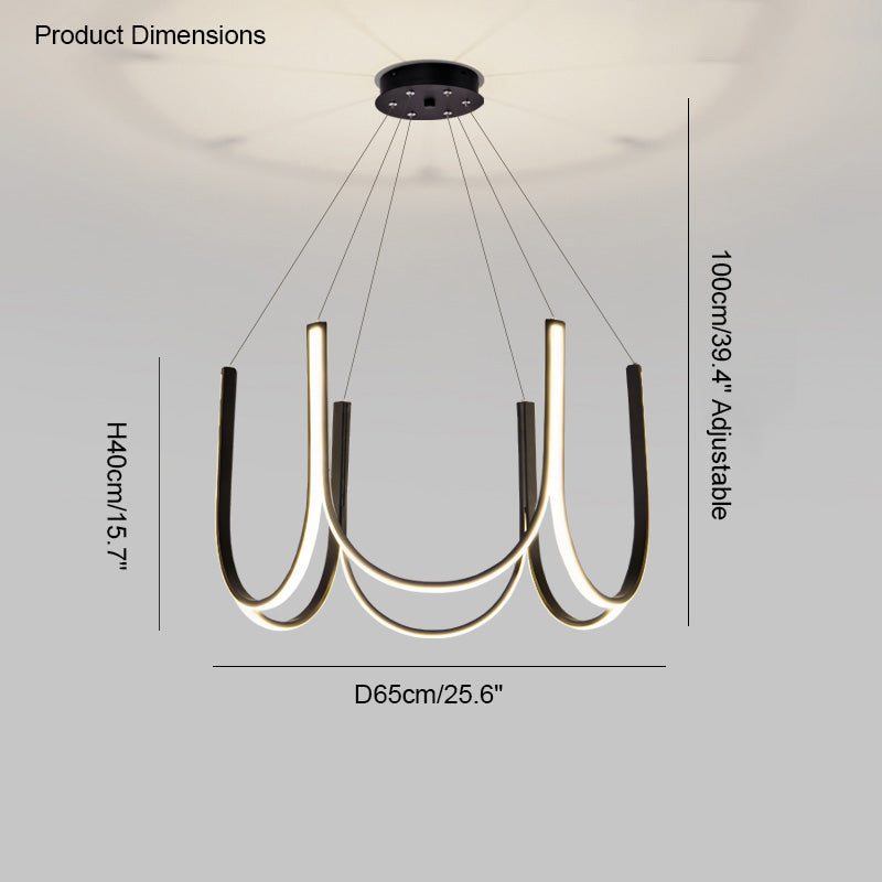 Diff Minimal U-shaped Round chandelier-DF2143