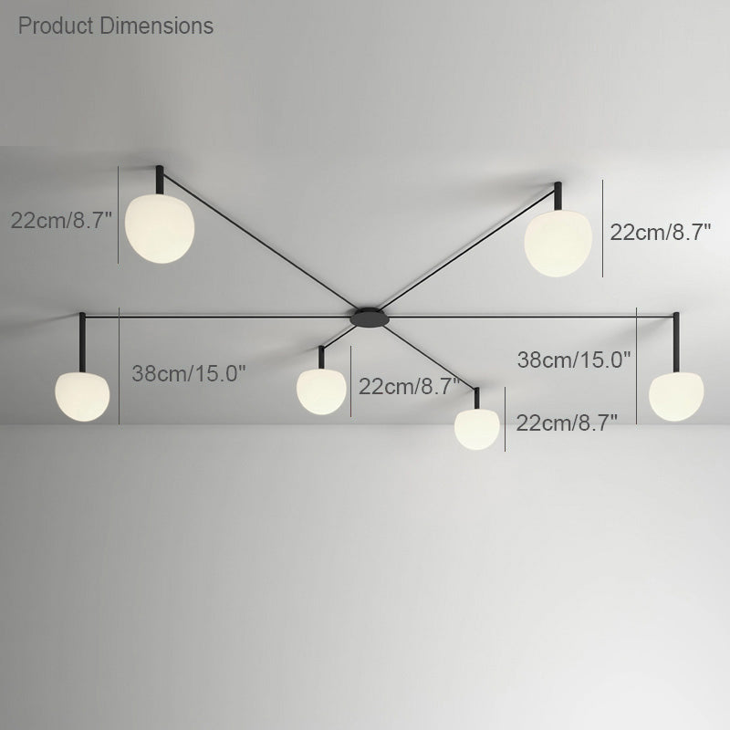 Diff Custom Frosted Glass Globe Ceiling Light-DF1029