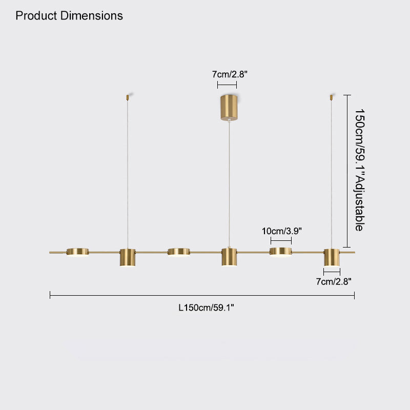 Diff 6 Light Linear Chandelier-DF2048
