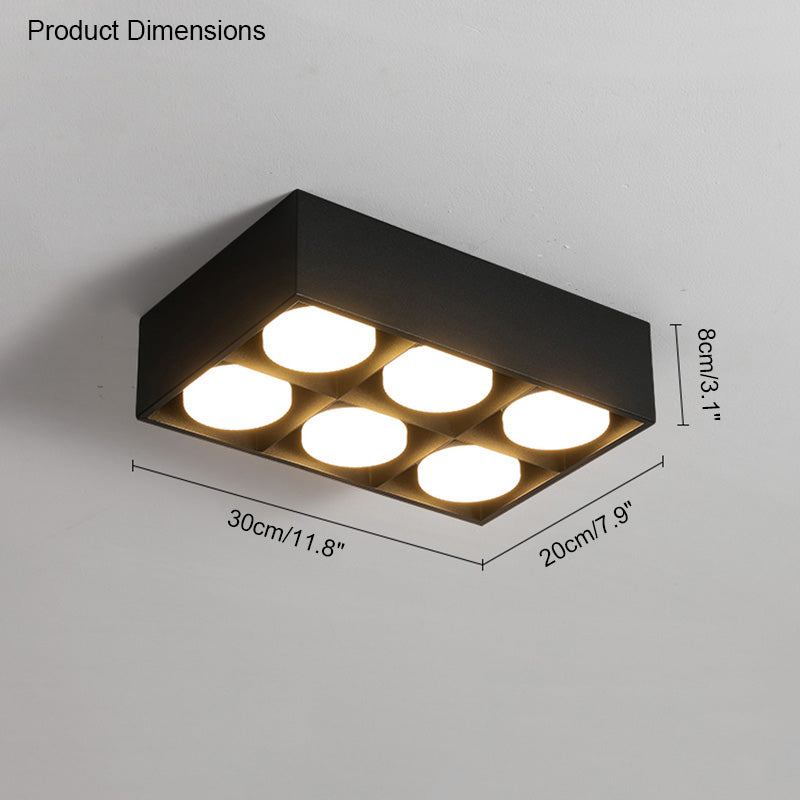 Diff Square Flush Mount Ceiling Light-DF1023