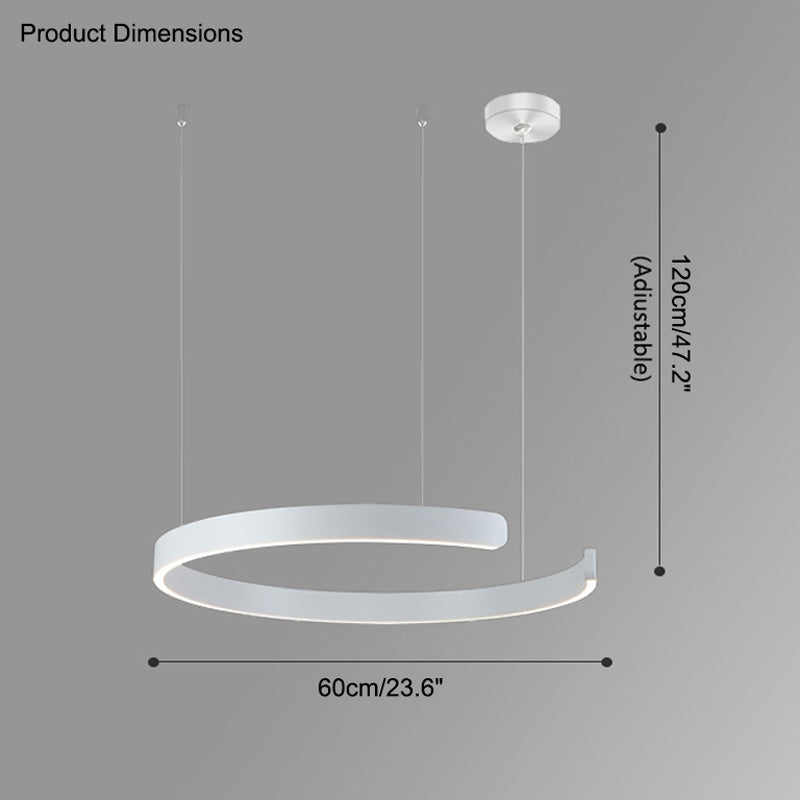 Diff Black/Gold Ring Led Chandelier-DF2009