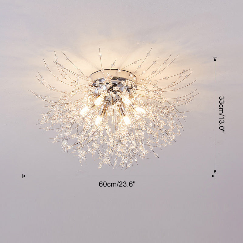 Diff Dandelion Crystal Flower Ceiling Light-DF1014