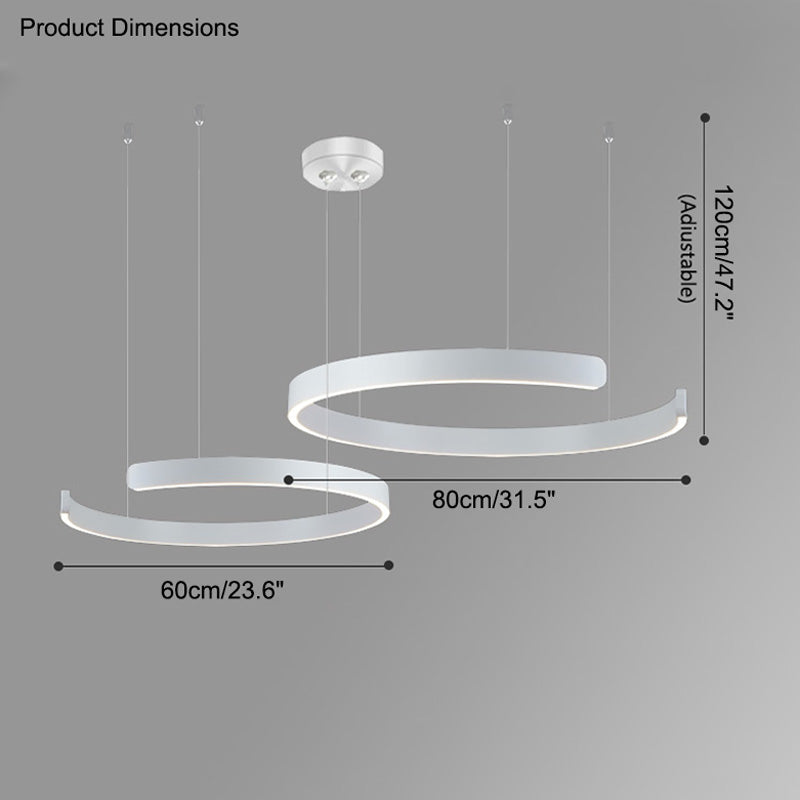 Diff Black/Gold Ring Led Chandelier-DF2009