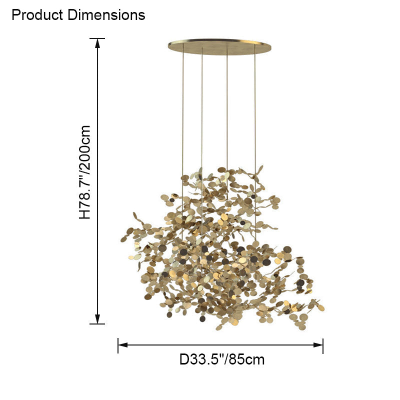 Diff Argent/Gold Cloud Multi Pendant Chandelier-DF2042