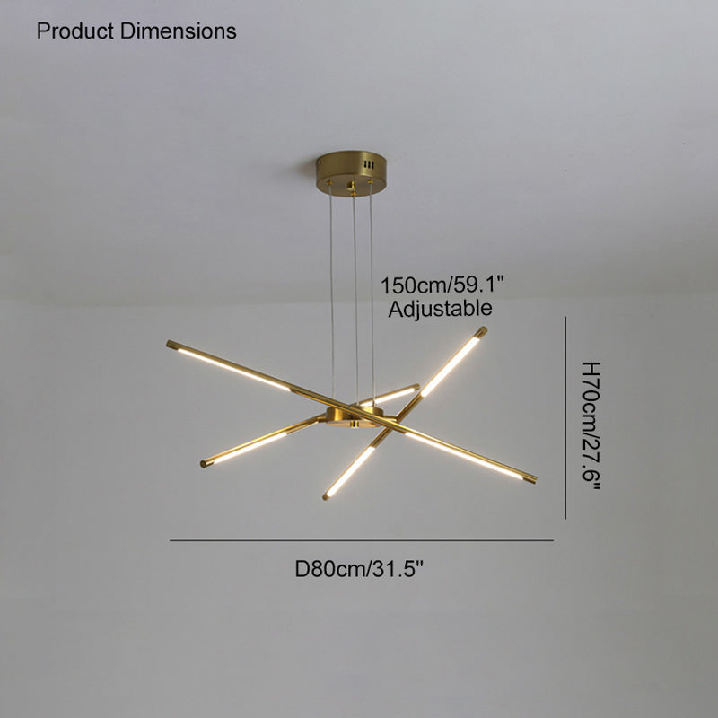 Diff Light Rods LED Chandelier-DF2034