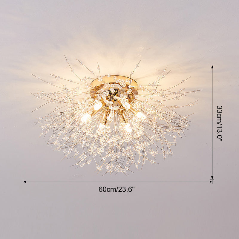 Diff Dandelion Crystal Flower Ceiling Light-DF1014