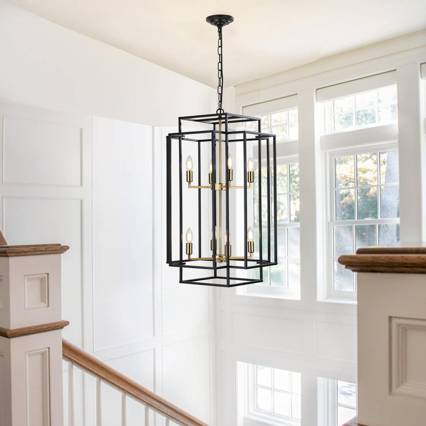 8-Lights Lantern Tiered Pendant Light -DG2008