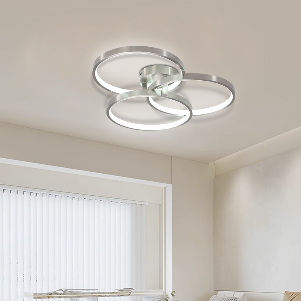 Contemporary semi-flush mount with inner ring illumination Ceiling lamp-DG2060