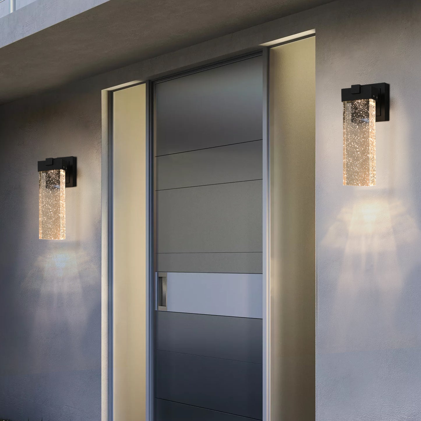 Outdoor waterproof transparent LED crystal wall lamp (2 packs)-DG2055