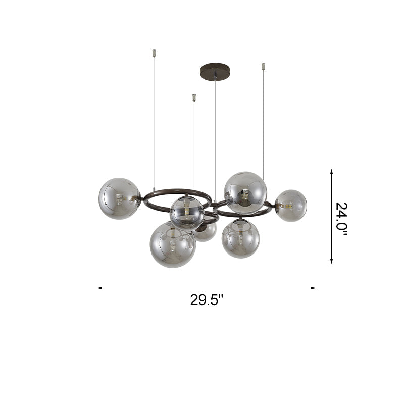 Diff Colored Glass Ball Chandelier-DF2253