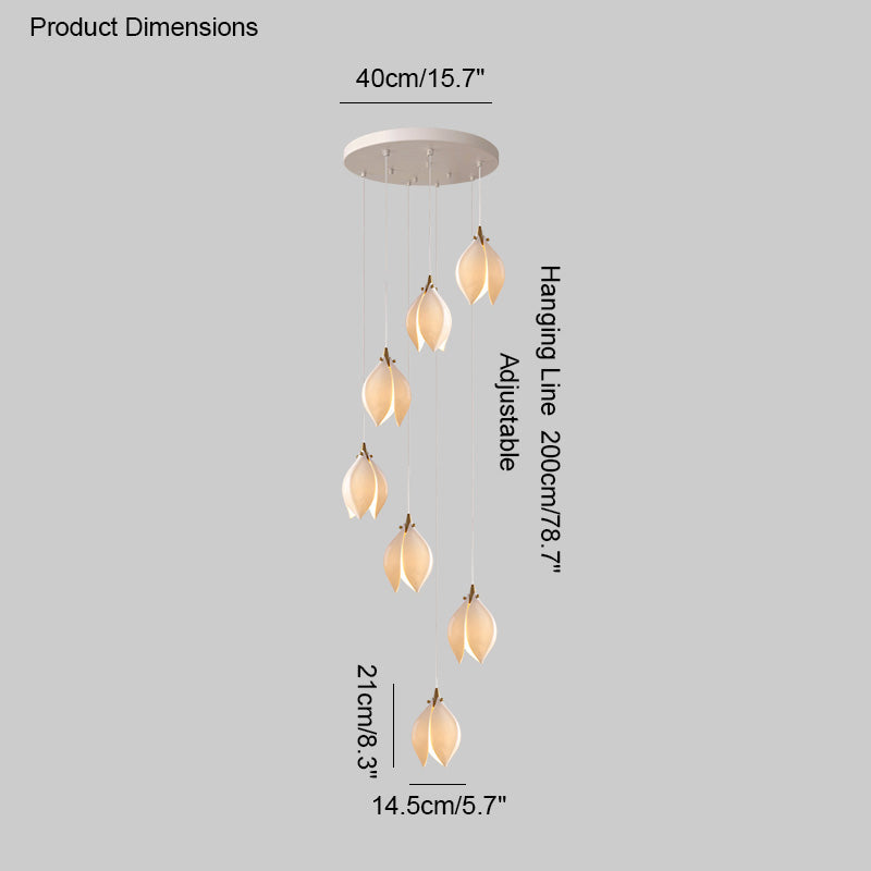 Diff Magnolia Petal Pendant Chandelier-DF2106