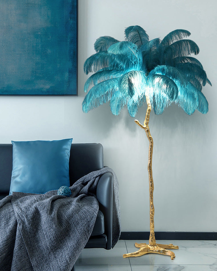 Diff Feather Palm Tree Floor Lamp-DF7000
