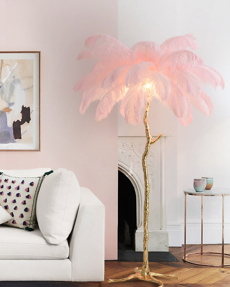 Diff Feather Palm Tree Floor Lamp-DF7000