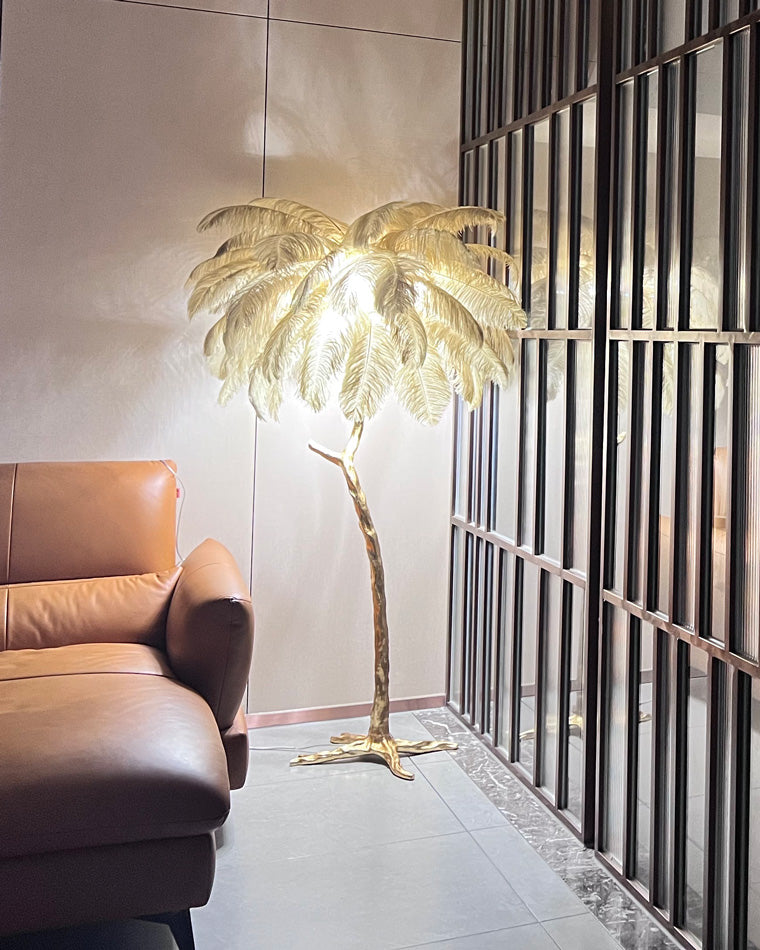 Diff Feather Palm Tree Floor Lamp-DF7000
