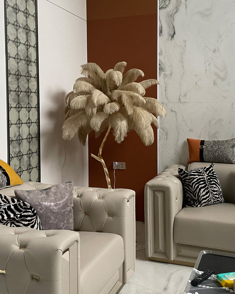 Diff Feather Palm Tree Floor Lamp-DF7000