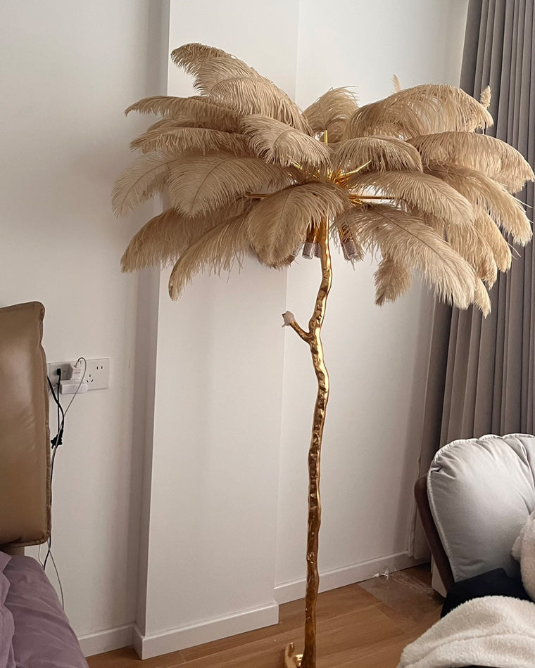 Diff Feather Palm Tree Floor Lamp-DF7000