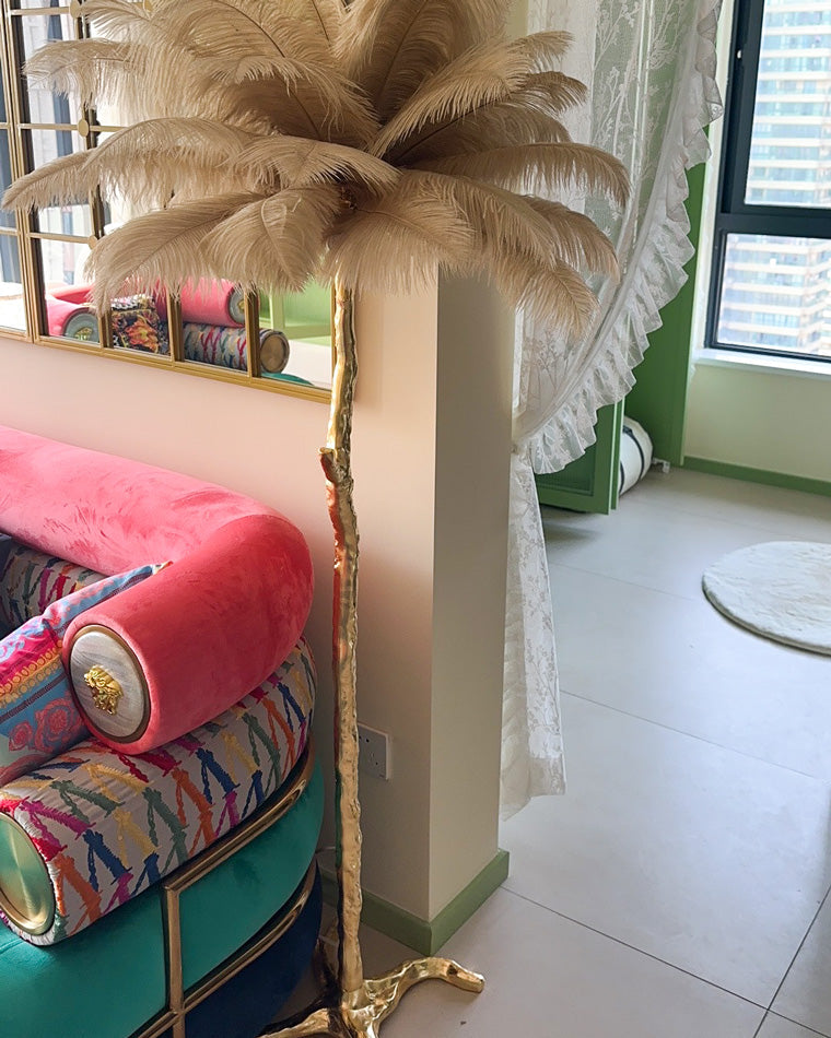 Diff Feather Palm Tree Floor Lamp-DF7000