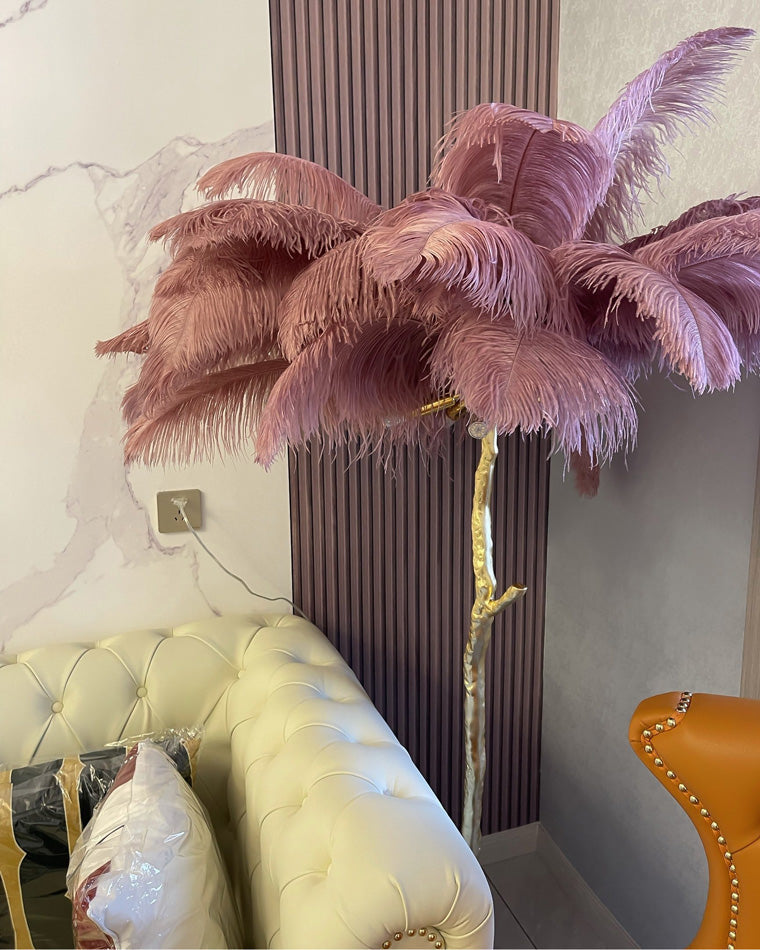 Diff Feather Palm Tree Floor Lamp-DF7000