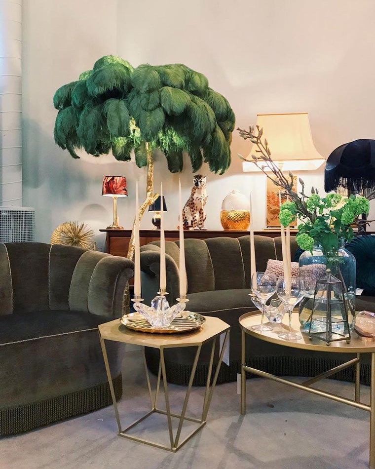 Diff Feather Palm Tree Floor Lamp-DF7000