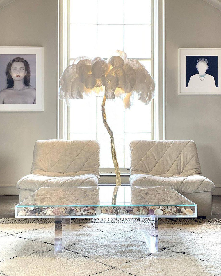 Diff Feather Palm Tree Floor Lamp-DF7000
