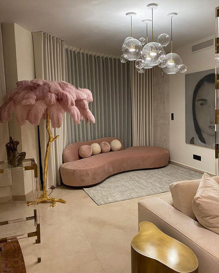 Diff Feather Palm Tree Floor Lamp-DF7000