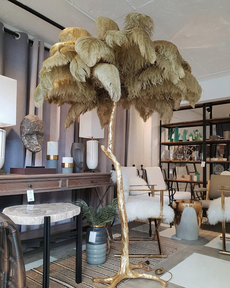 Diff Feather Palm Tree Floor Lamp-DF7000