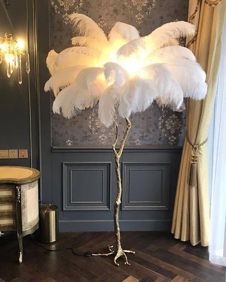Diff Feather Palm Tree Floor Lamp-DF7000