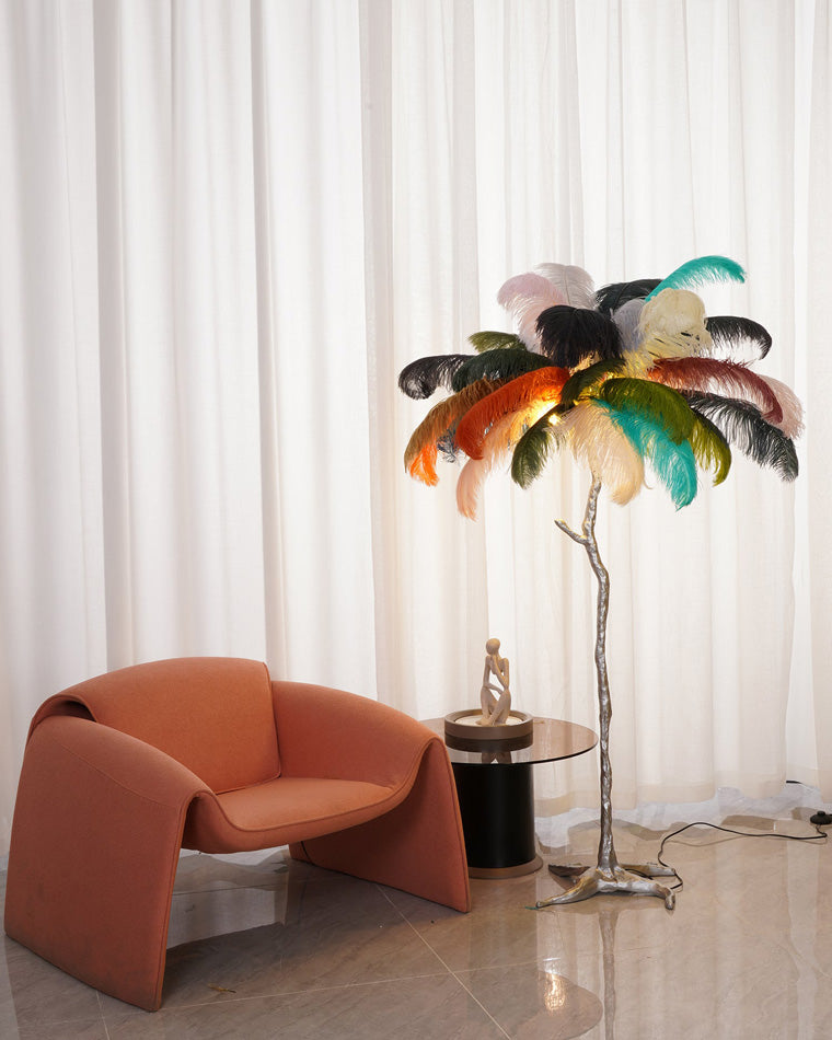 Diff Feather Palm Tree Floor Lamp-DF7000