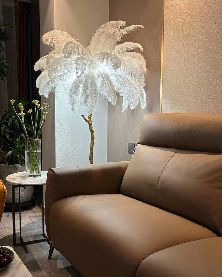 Diff Feather Palm Tree Floor Lamp-DF7000
