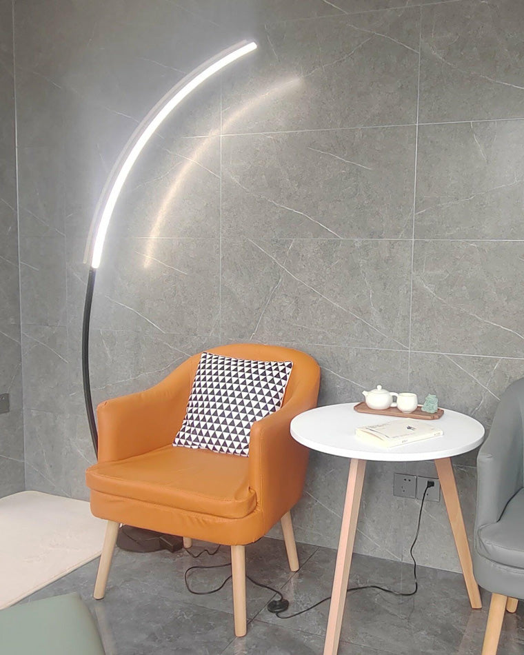 Diff Crescent Arc LED Floor Lamp-DF7001