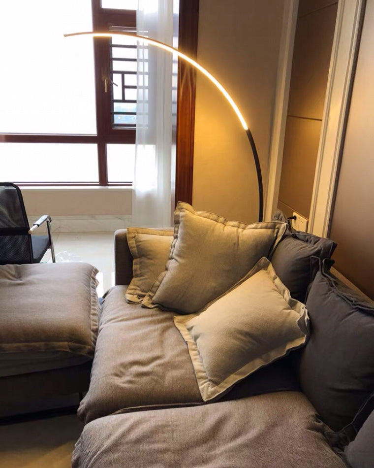 Diff Crescent Arc LED Floor Lamp-DF7001