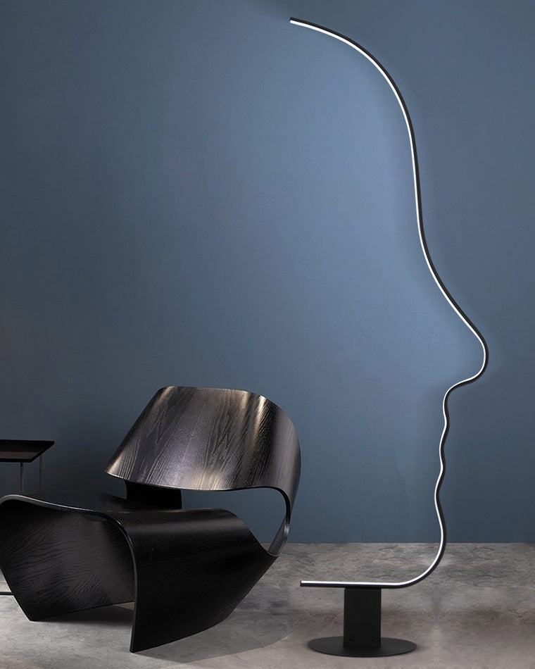 Diff Facial Profile Sculptural Floor Lamp-DF7002