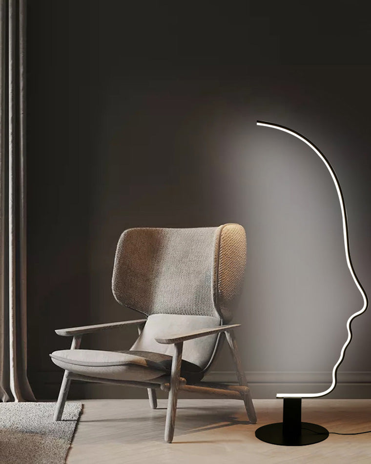 Diff Facial Profile Sculptural Floor Lamp-DF7002