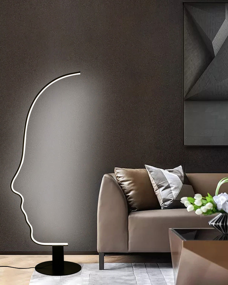 Diff Facial Profile Sculptural Floor Lamp-DF7002