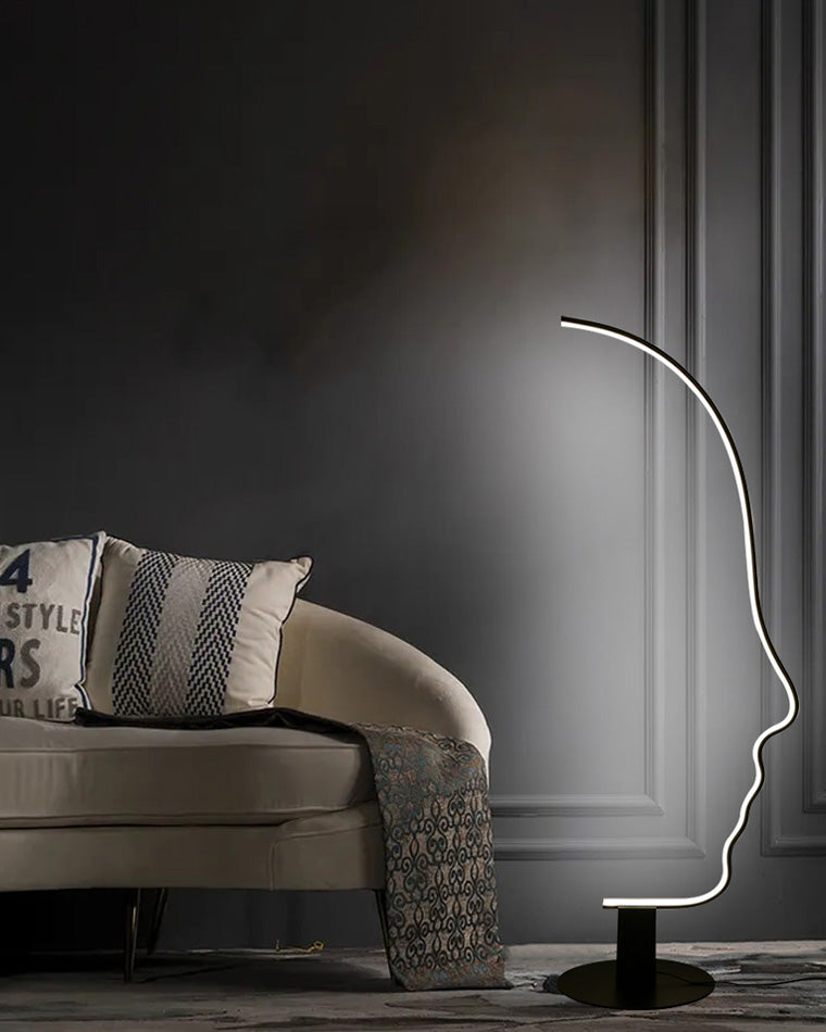 Diff Facial Profile Sculptural Floor Lamp-DF7002