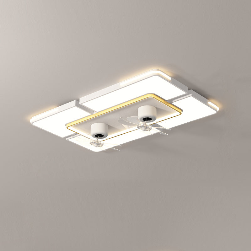 Diff Low Profile Flush Mount Ceiling Fan with Dimmable Light-DF5061