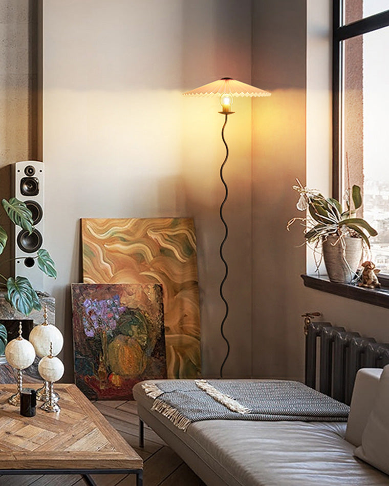 Diff Pleated Squiggle Floor Lamp-DF7011