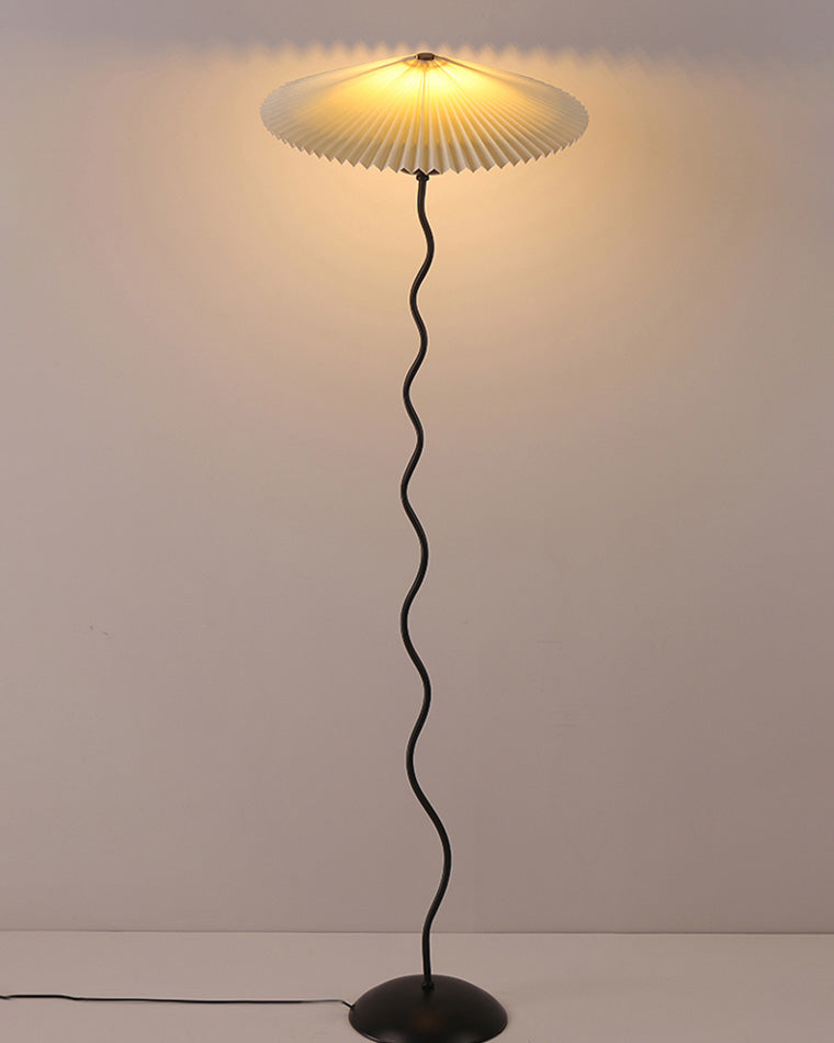 Diff Pleated Squiggle Floor Lamp-DF7011