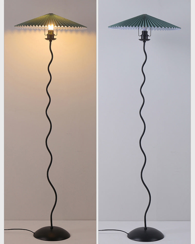 Diff Pleated Squiggle Floor Lamp-DF7011