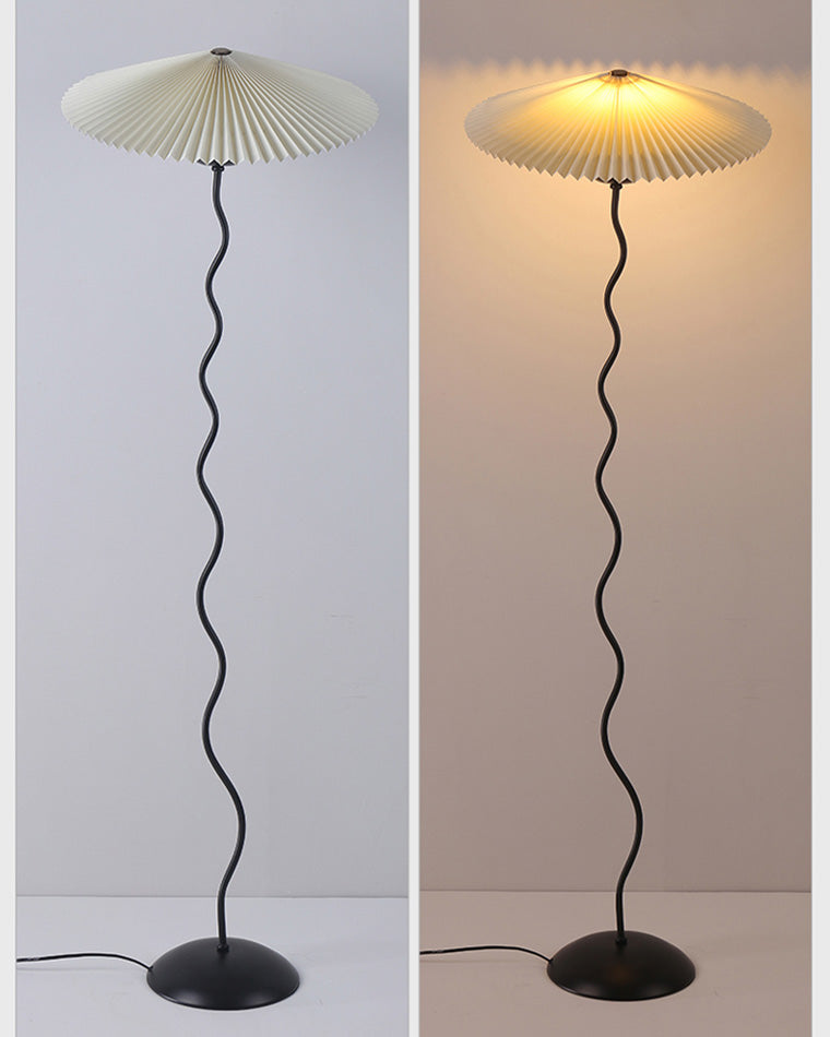 Diff Pleated Squiggle Floor Lamp-DF7011