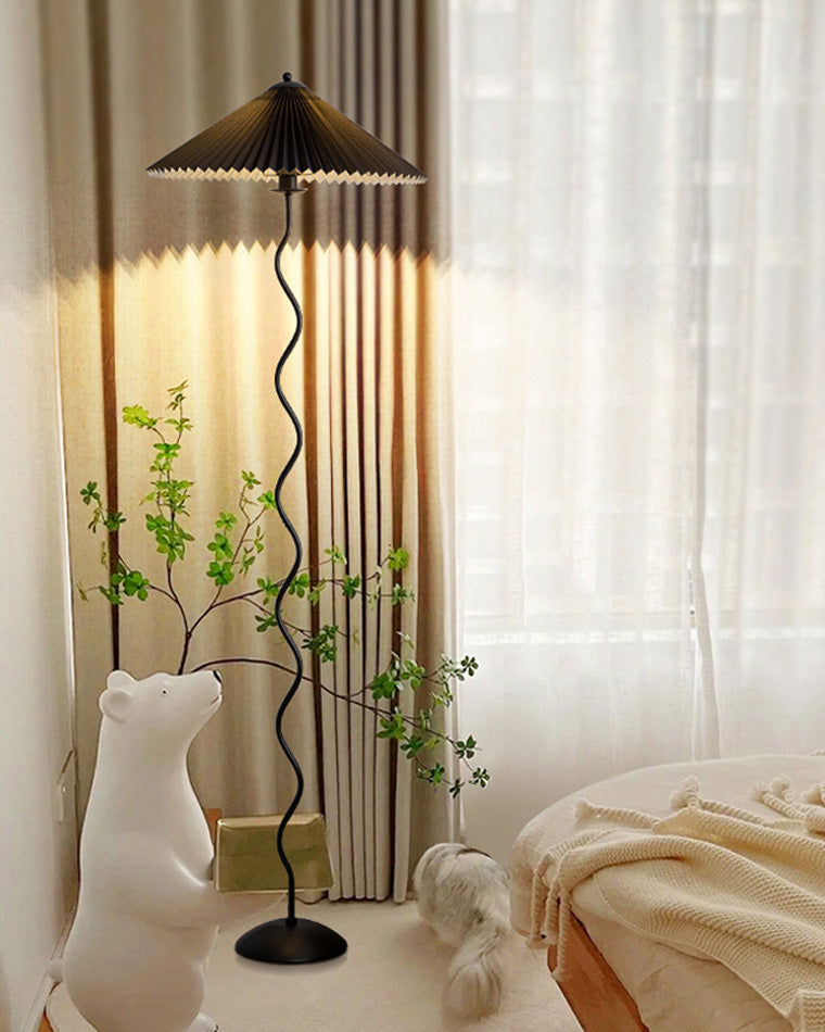 Diff Pleated Squiggle Floor Lamp-DF7011