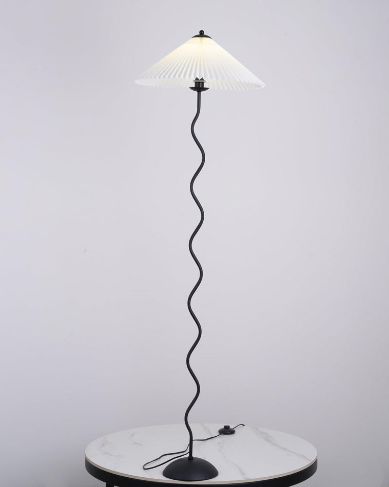 Diff Pleated Squiggle Floor Lamp-DF7011