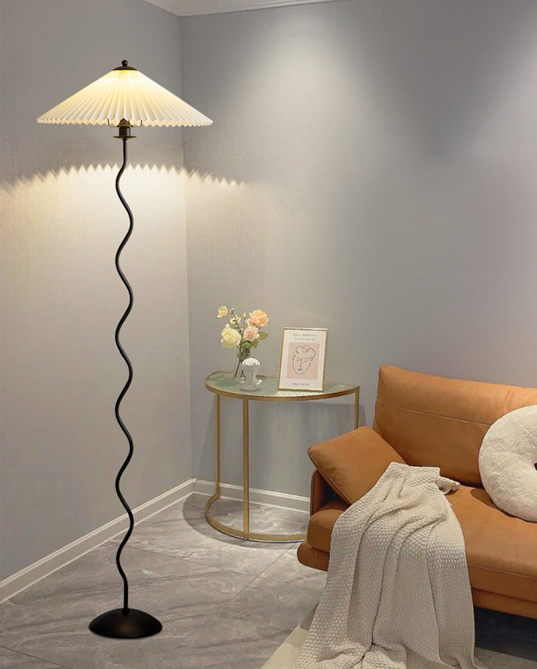 Diff Pleated Squiggle Floor Lamp-DF7011