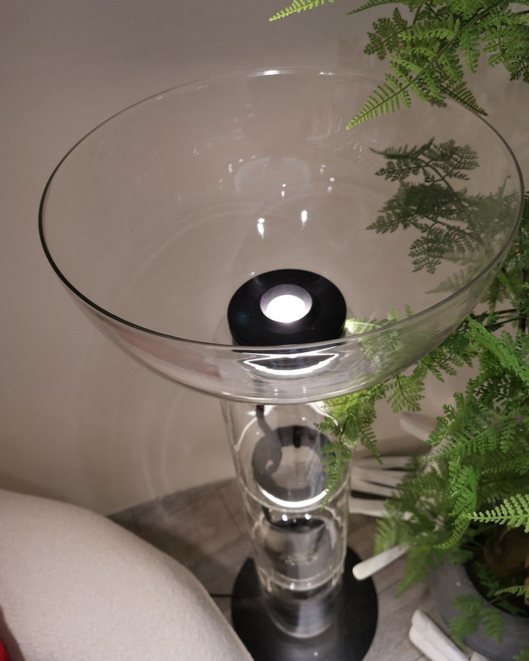 Diff Glass Column Torchiere Floor Lamp-DF7018