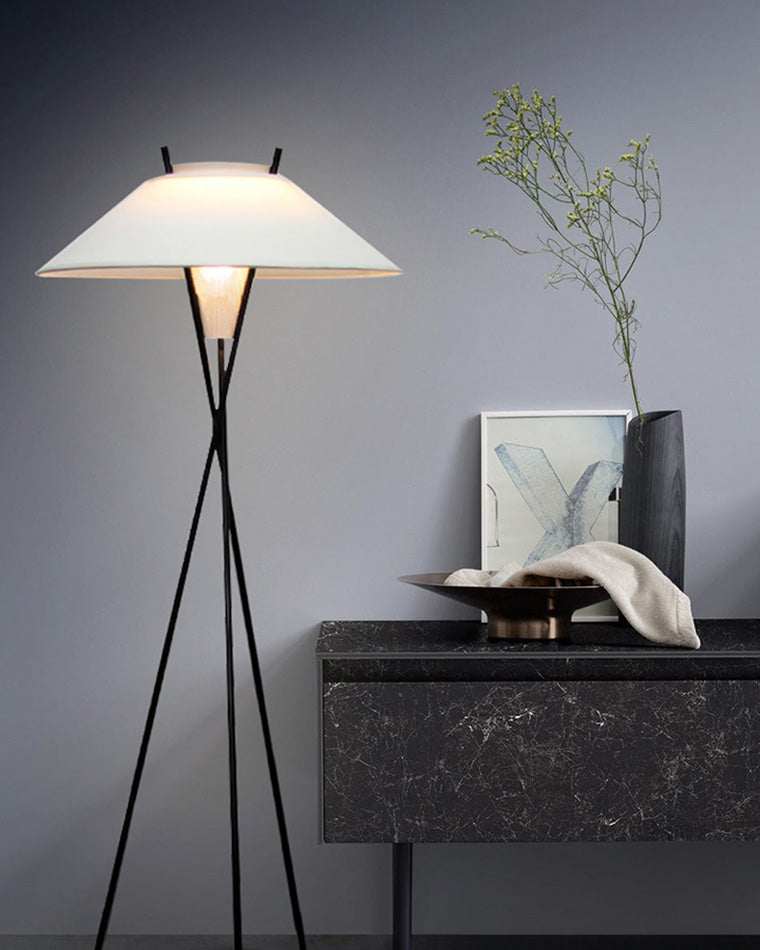 Diff Japandi Cone Tripod Floor Lamp-DF7019
