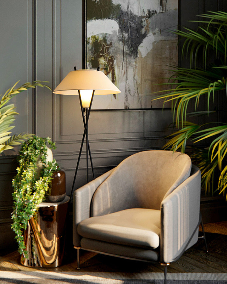 Diff Japandi Cone Tripod Floor Lamp-DF7019