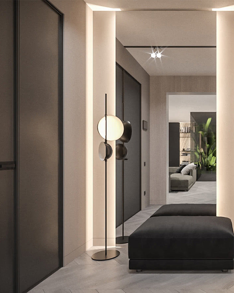 Diff 2-bulb Semi-Globe Floor Lamp-DF7026