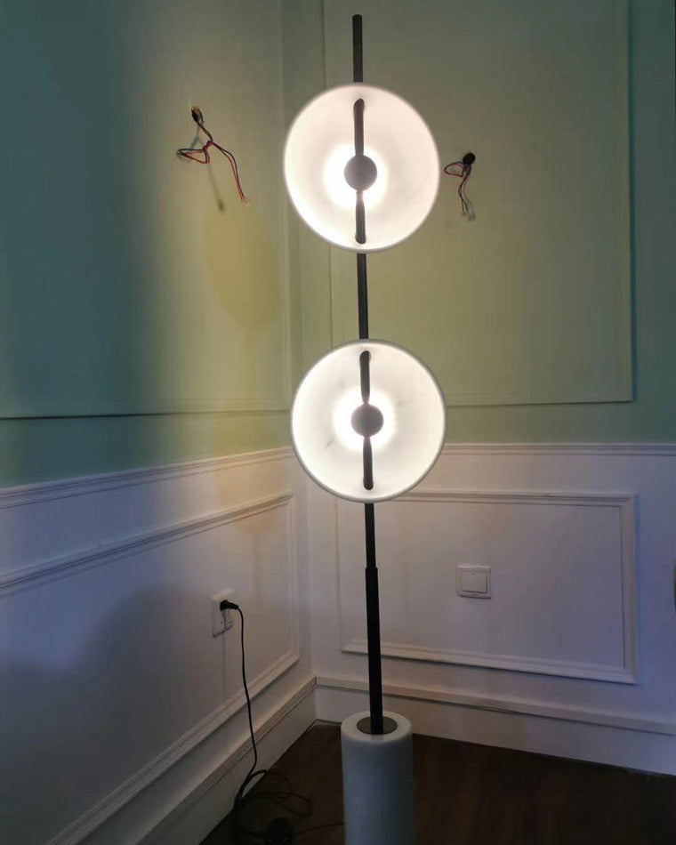 Diff 2-bulb Marble Floor Lamp-DF7032